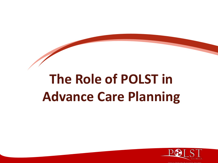 the role of polst in
