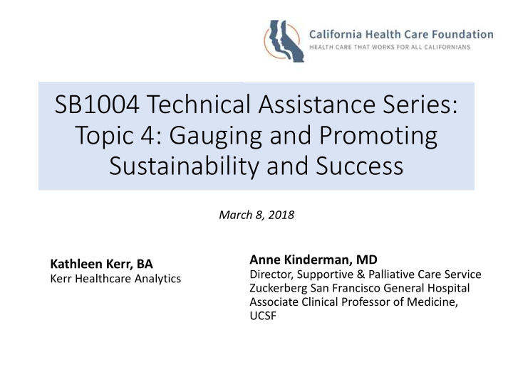 sb1004 technical assistance series