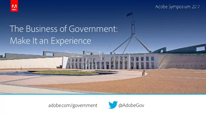 make it an experience