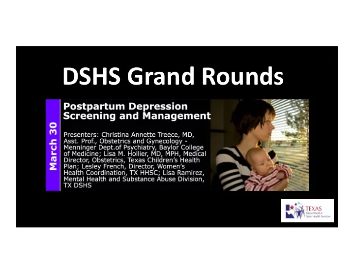 dshs grand rounds