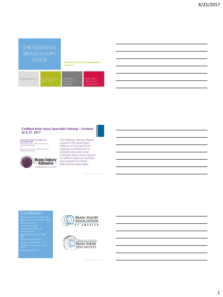 the essential brain injury guide