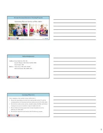 1  Background  Background  4  Background: Physical Activity in the United States  Background: