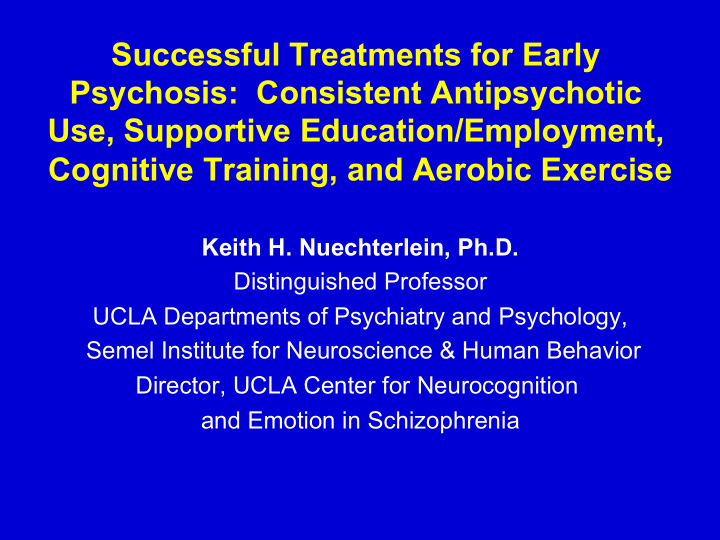 cognitive training and aerobic exercise keith h