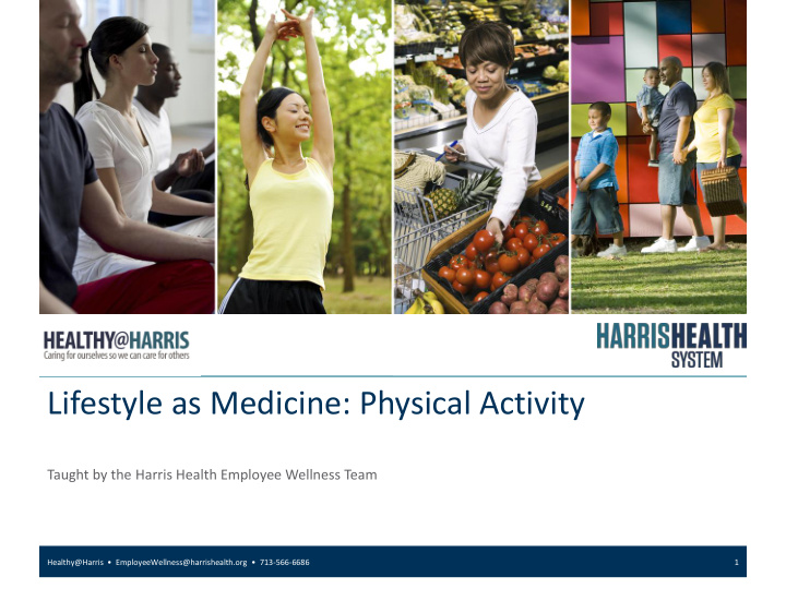 lifestyle as medicine physical activity