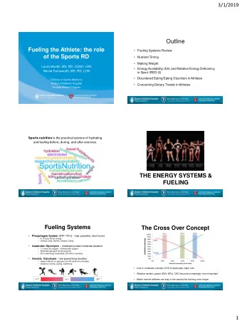 Fueling Systems  The Cross Over Concept   Phosphagen System (ATP  PCr)  fast, powerful,