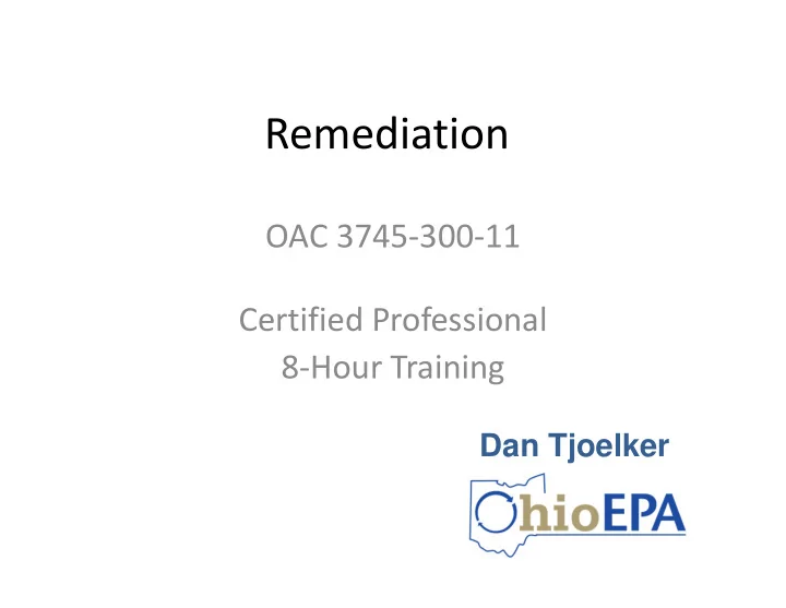 remediation
