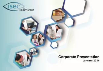 Corporate Presentation  January 2016  0  Page 0  Business Overview    ISEC is a comprehensive