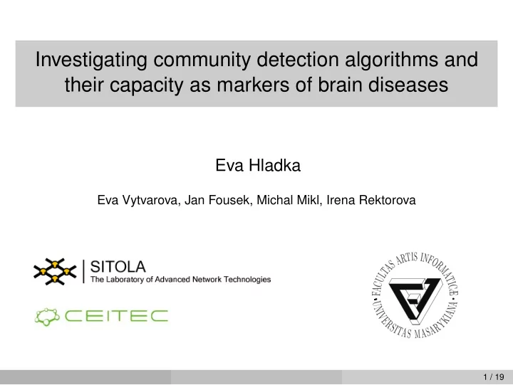 investigating community detection algorithms and their