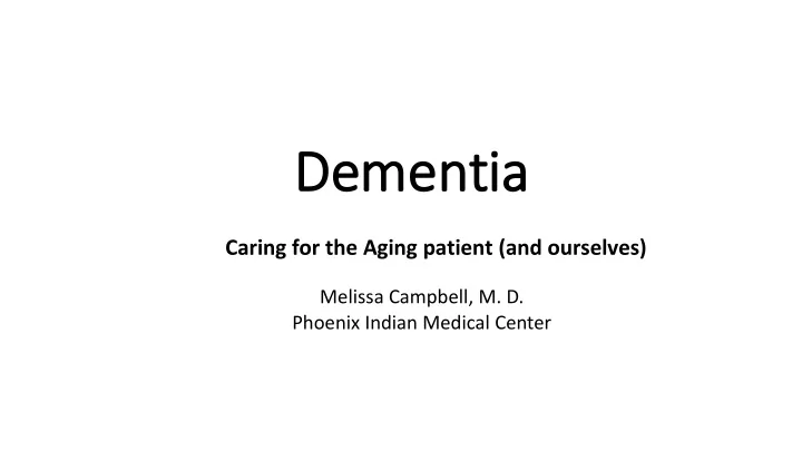 dementia