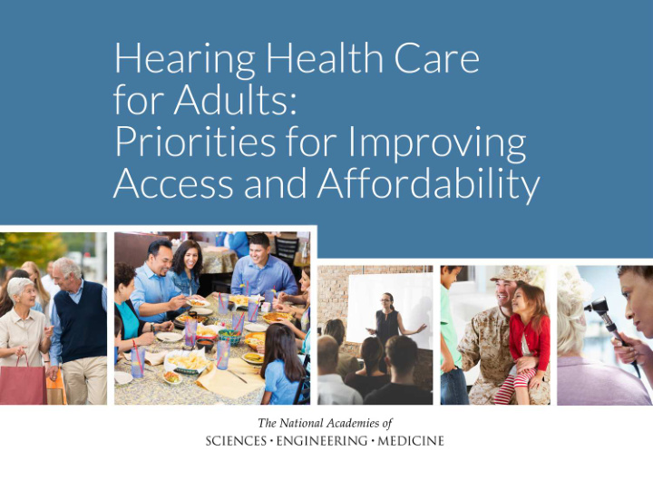 committee on accessible and affordable hearing health