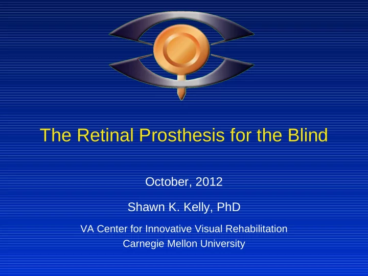 the retinal prosthesis for the blind