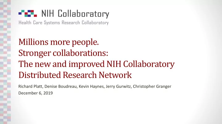 stronger collaborations