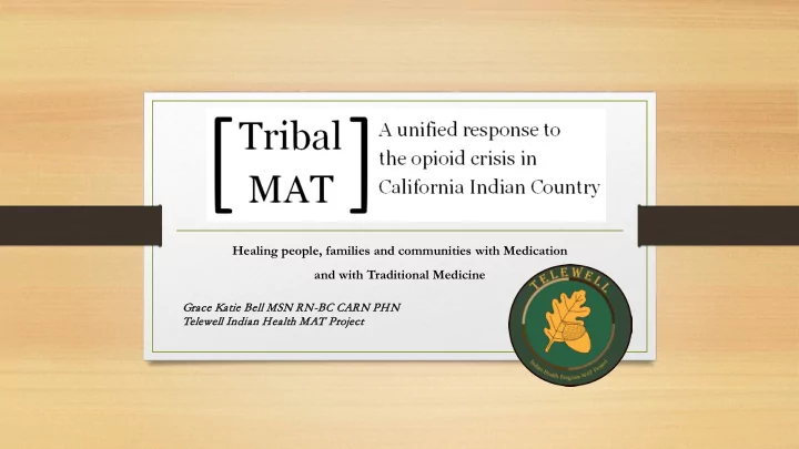 healing people families and communities with medication