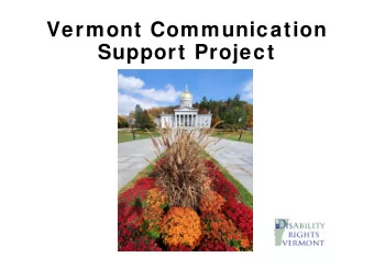 Vermont Communication  Support Project  Communication Support  In and Out of the Courtroom