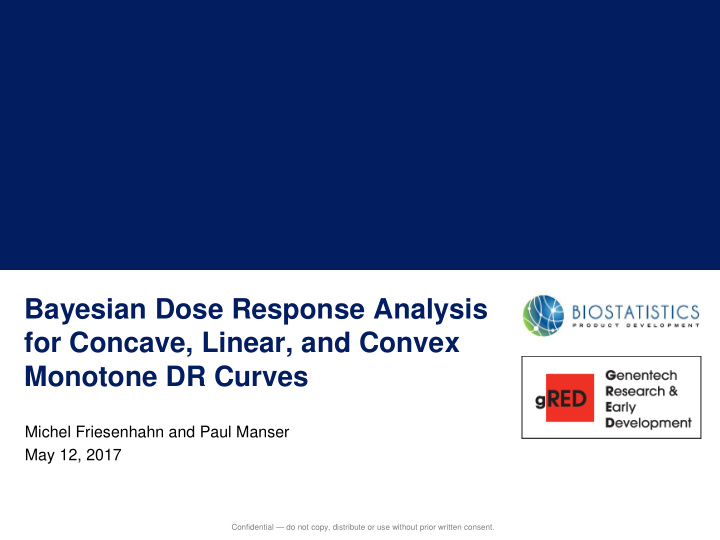 bayesian dose response analysis for concave linear and