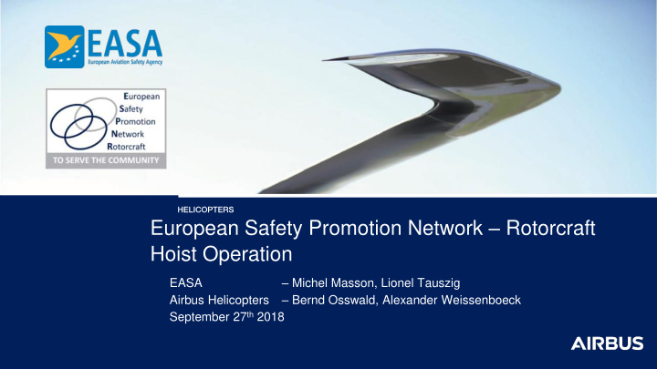 european safety promotion network rotorcraft hoist