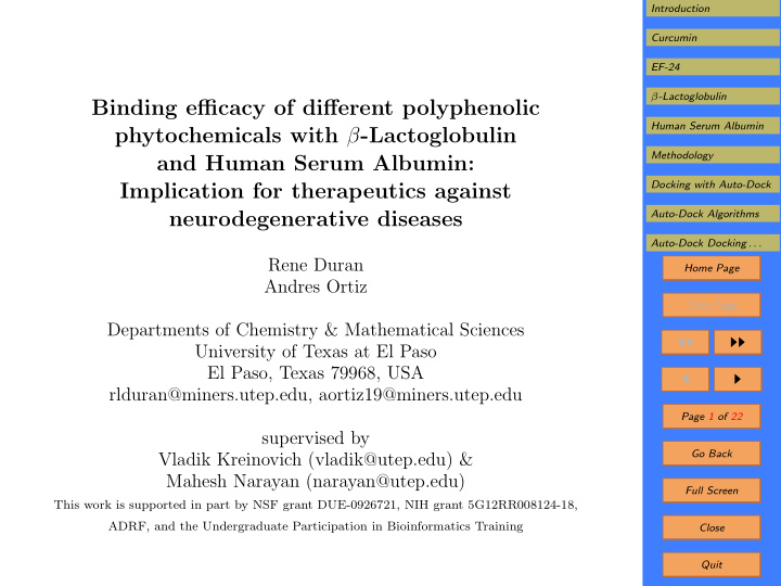 binding efficacy of different polyphenolic