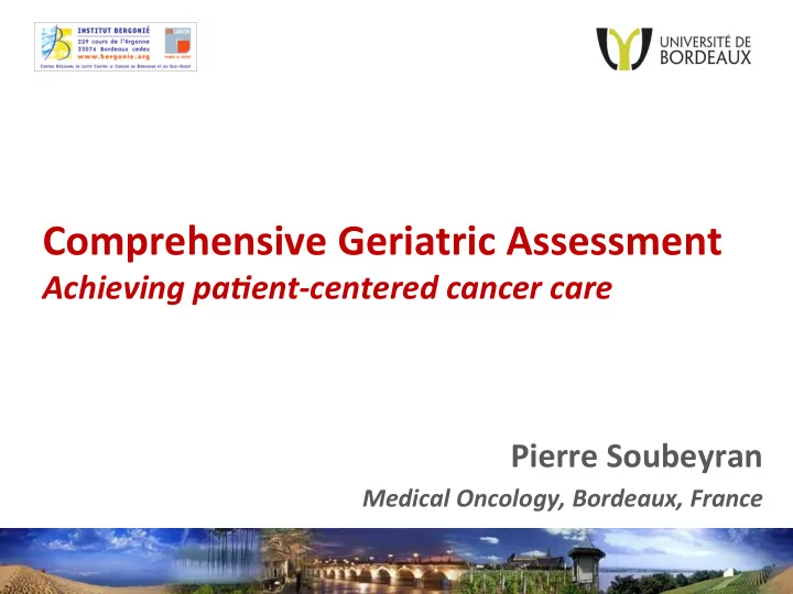 comprehensive geriatric assessment achieving pa ent