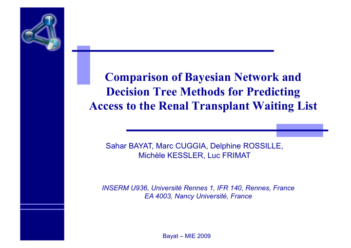 comparison of bayesian network and decision tree methods