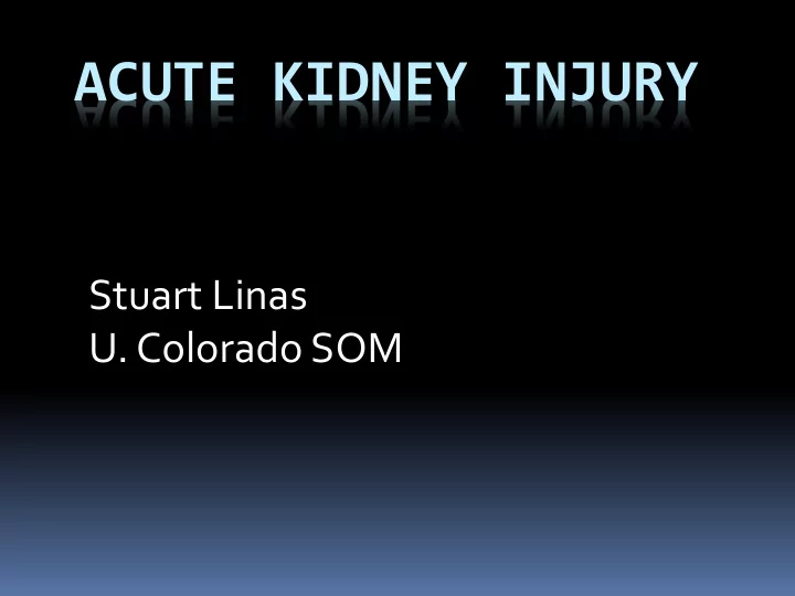 acute kidney injury
