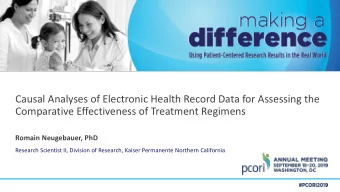 Causal Analyses of Electronic Health Record Data for Assessing the  Comparative Effectiveness of