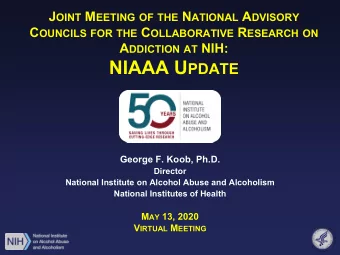 Relative Scope of the Problem:  Opioids versus Alcohol  Courtesy of Dr. Aaron White, NIAAA  Alcohol
