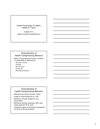 1  What Is Substance  Dependence?   Physical dependence   Body has adjusted to substance and