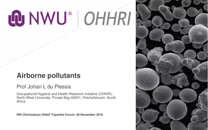 airborne pollutants