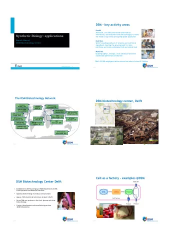 Synthetic Biology: applications  the needs of a growing and ageing global population  Emrah