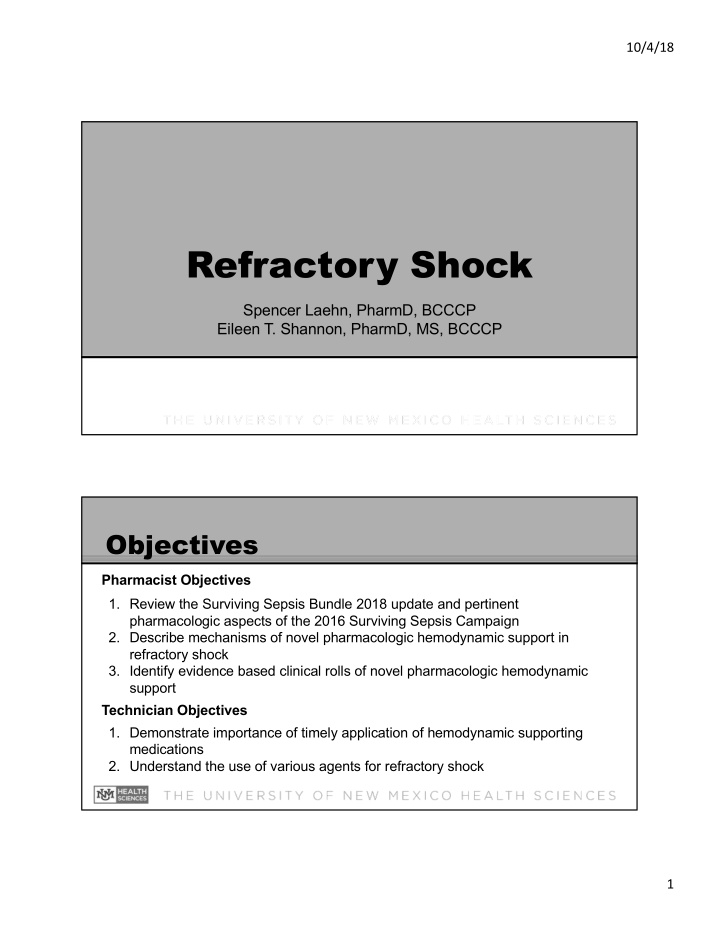 refractory shock