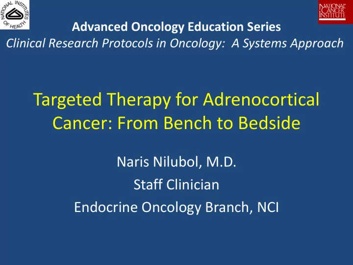 cancer from bench to bedside