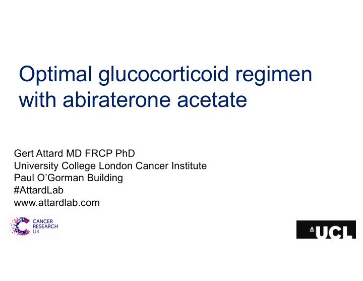 optimal glucocorticoid regimen with abiraterone acetate