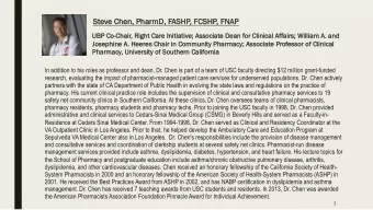 Steve C  Chen, P  , PharmD, F  , FASHP, F  , FCSHP, F  , FNAP  UBP C  Co-Chair, R  , Right C  Care