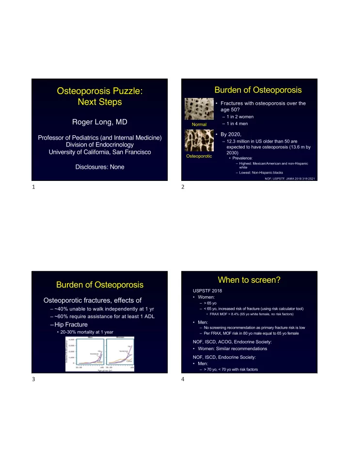 osteoporosis puzzle next steps