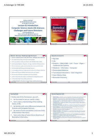 A.Holzinger LV 709.049  14.10.2015 Reading on Paper or on any electronic device Andreas Holzinger