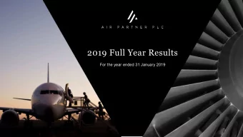 2019 Full Year Results  For the year ended 31 January 2019  Mark Briffa  Group Chief Executive