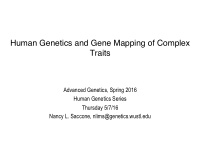 human genetics and gene mapping of complex traits