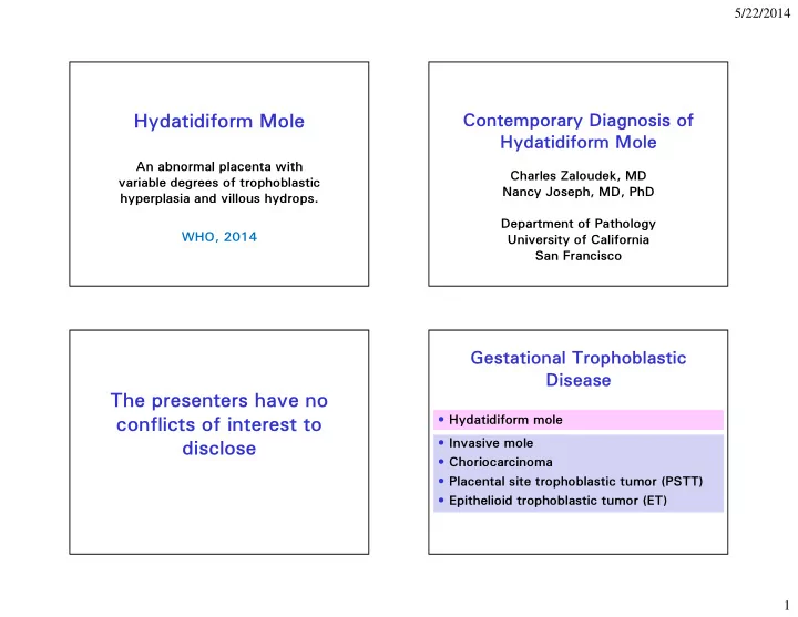 hydatidiform mole
