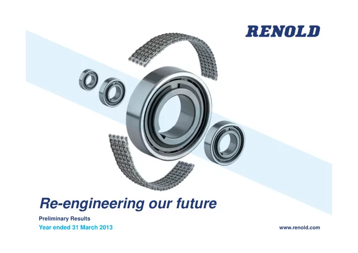 re engineering our future