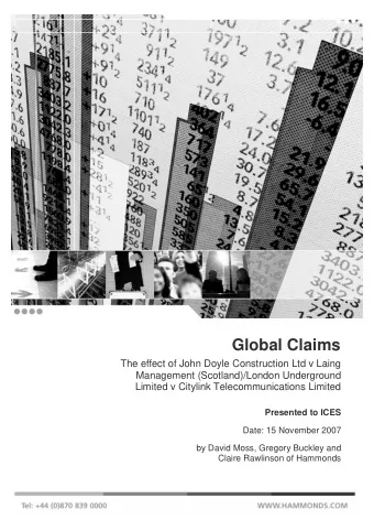 Global Claims  The effect of John Doyle Construction Ltd v Laing  Management (Scotland)/London