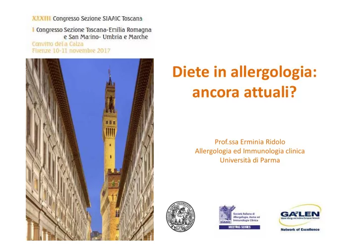 diete in allergologia ancora attuali