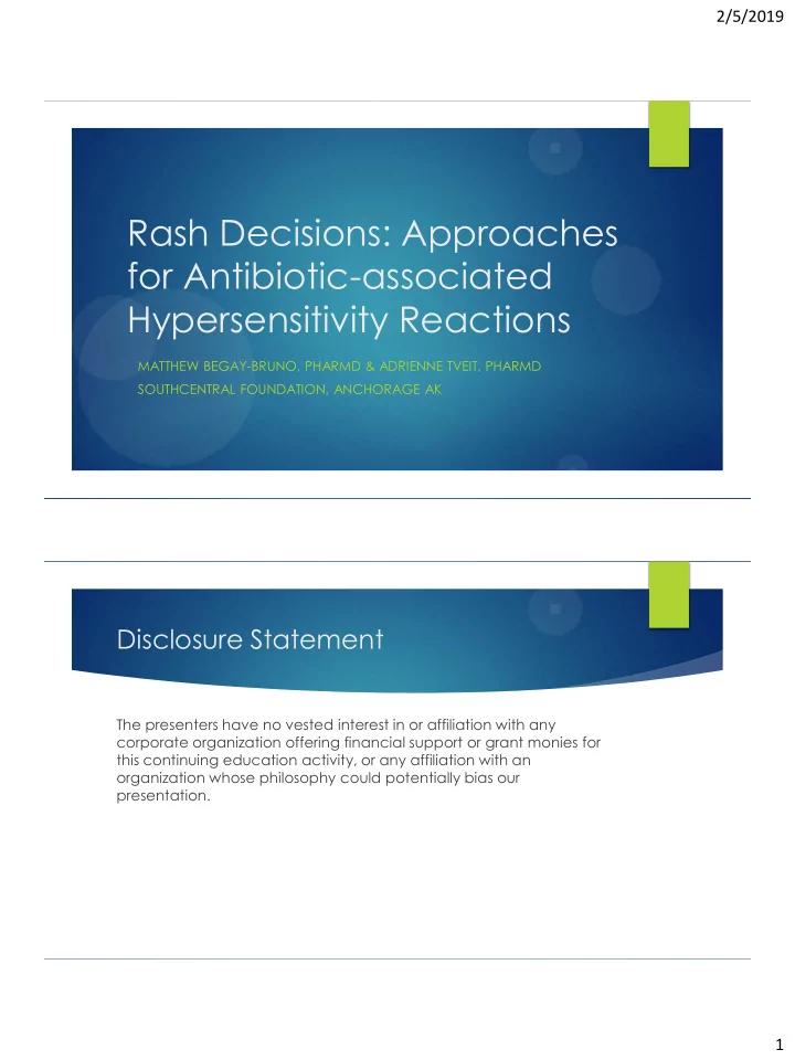 hypersensitivity reactions