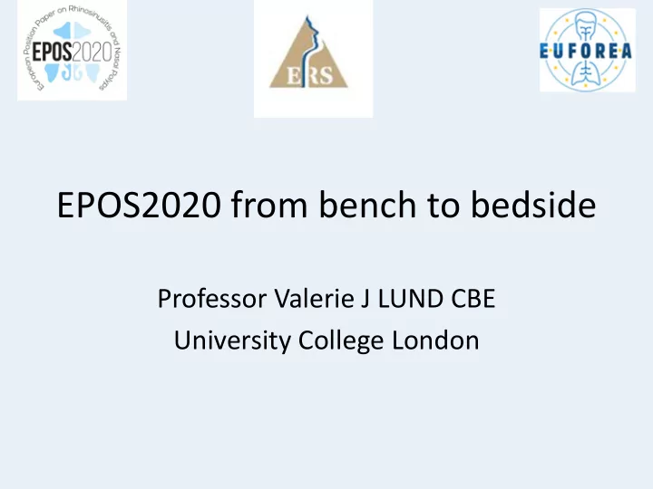 epos2020 from bench to bedside
