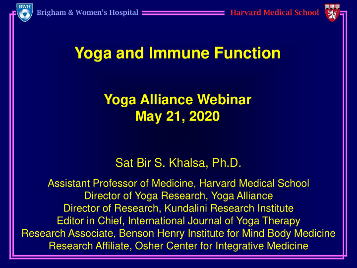 yoga and immune function