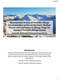 record and application to allergy triage for