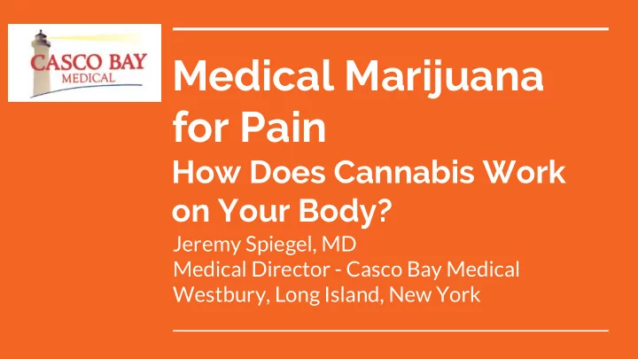 medical marijuana for pain