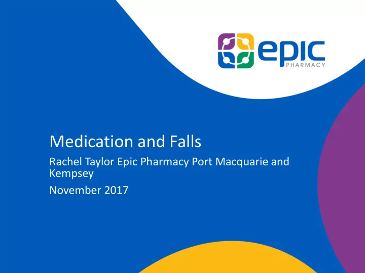 medication and falls
