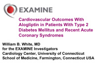 cardiovascular outcomes with alogliptin in patients with