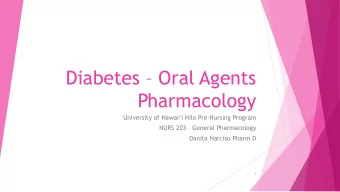 Pharmacology University of Hawaii Hilo Pre -Nursing Program NURS 203  General Pharmacology