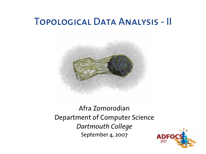 topological data analysis ii